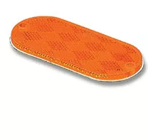 Grote Reflector, Yellow, Oval Stick-On/Screw Mountable | 41033
