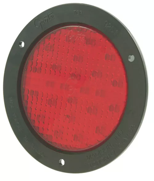Grote S/T/T Light 4" Red W/Black Theft-Resistant Flange Full Pattern | 53182