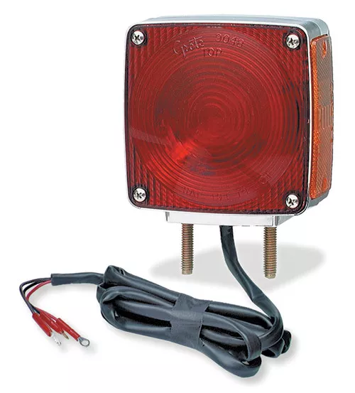 Grote S/T/T Light, Red, 2-Stud Chrome, W/Pigtail | 55340
