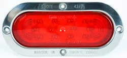 Grote S/T/T Light, Red, Supernova LED Oval Light Ss Flange-Mount | 53972