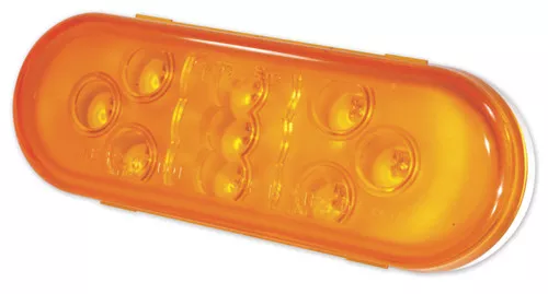 Grote S/T/T Light Yellow Oval LED W/Hard Shell Connector 9 Diode | 54143