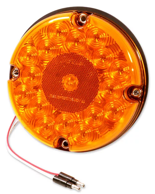 Grote Turn Light, 7", Yellow, LED Bus Turn Light, Single Function | 55983