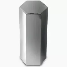HEX FLAT TOP CHROME PLASTIC 33MM LUG NUT SCREW ON - 5"