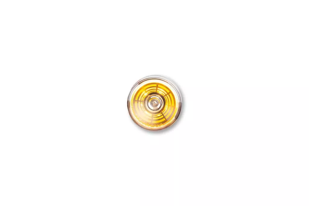 LED 2.5” Round Abyss Light- Amber LED/Clear Lens