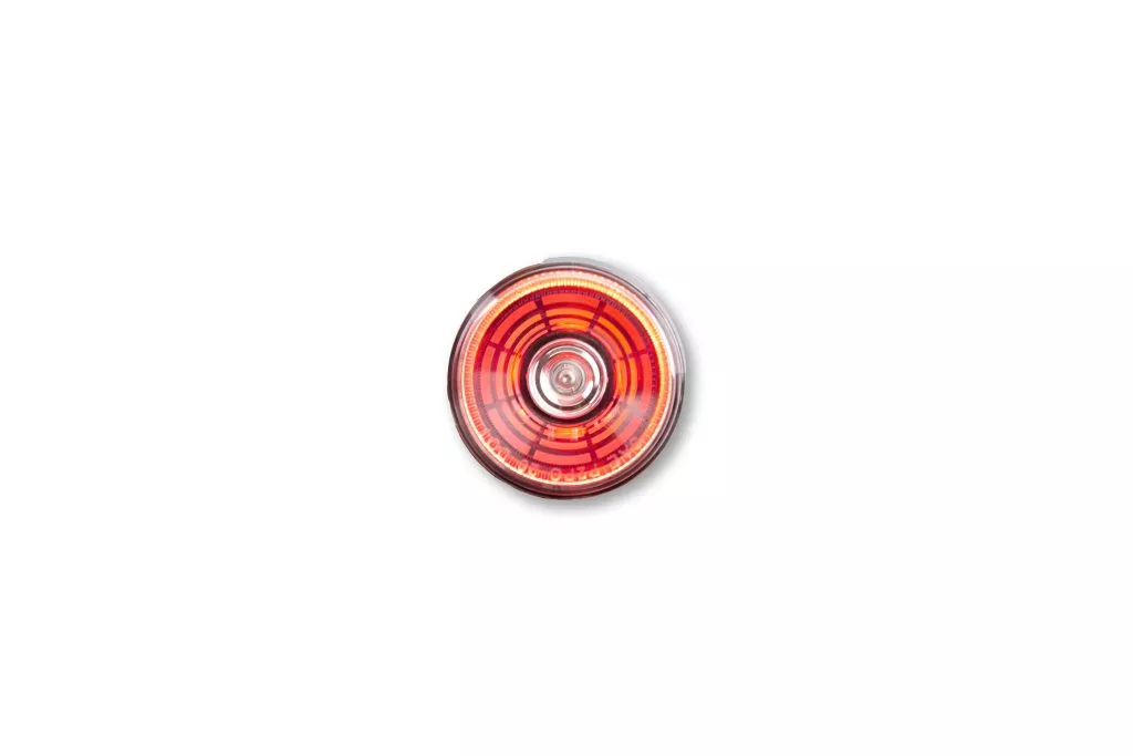 LED 2” Round Abyss Light- Red LED/Clear Lens