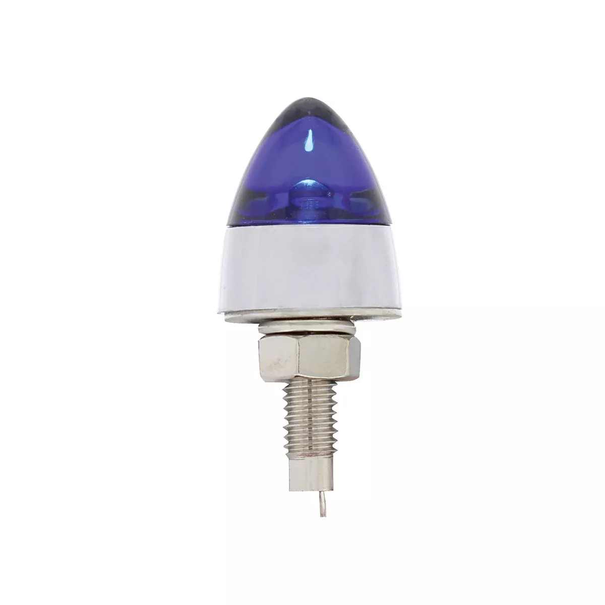 LED Bullet License Plate Fastener - BLUE (2-Pack) 10864