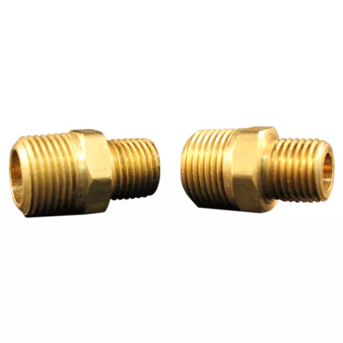Milton S-646-1 M. Hex Nipple, 1/4" x 3/8", 2/cd