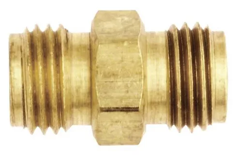 Milton S-649 M. Hex Nipple, 1/4" NPS, 2/cd