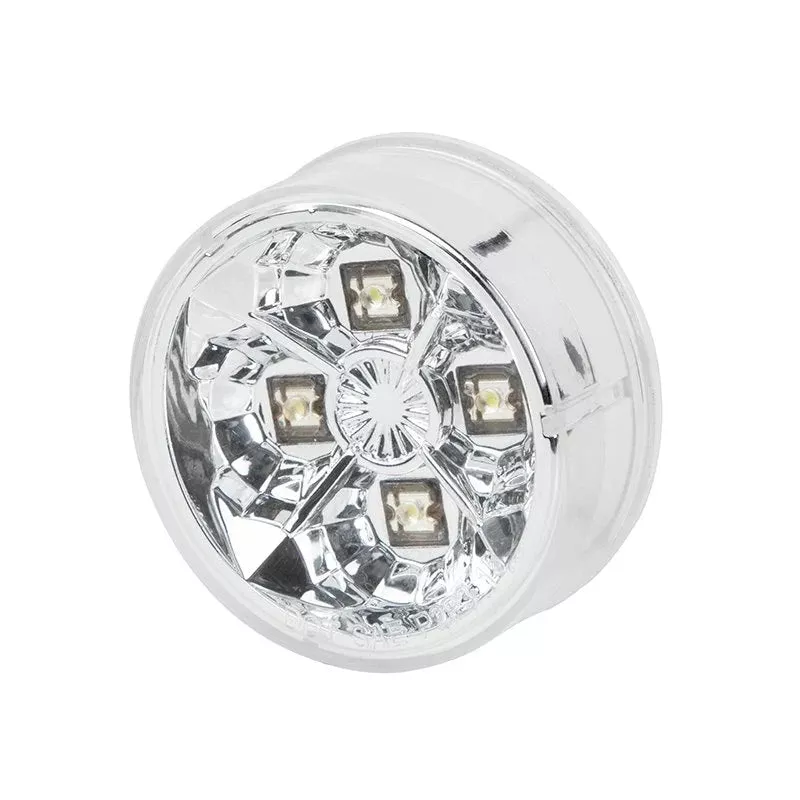 Mini LED Utility Light - 2-1/2" Round - 4 LEDs CLEAR/AMB AMS