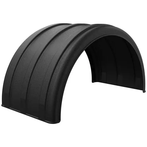 Minimizer MIN2480 Full Radius Black Poly Single Axle Fender