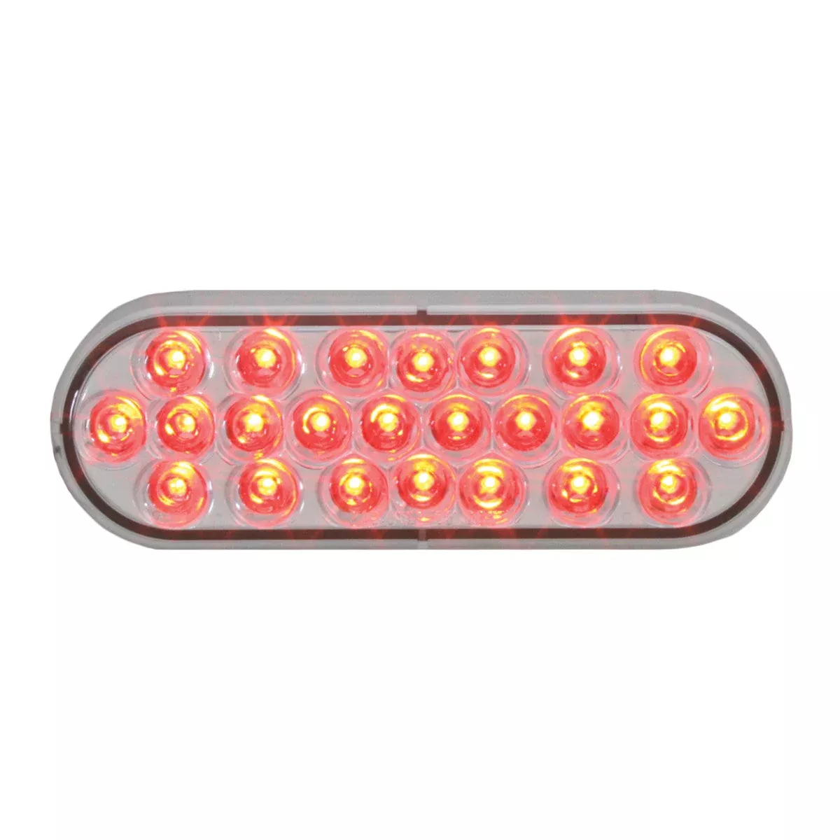 Pearl Series Oval LED Light RED/CLEAR