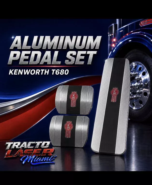 PEDALS ALUMINUM KENWORTH BLACK T680