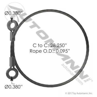 Peterbilt Hood Cable Models 357,367,375,377,378,379 1987-2005