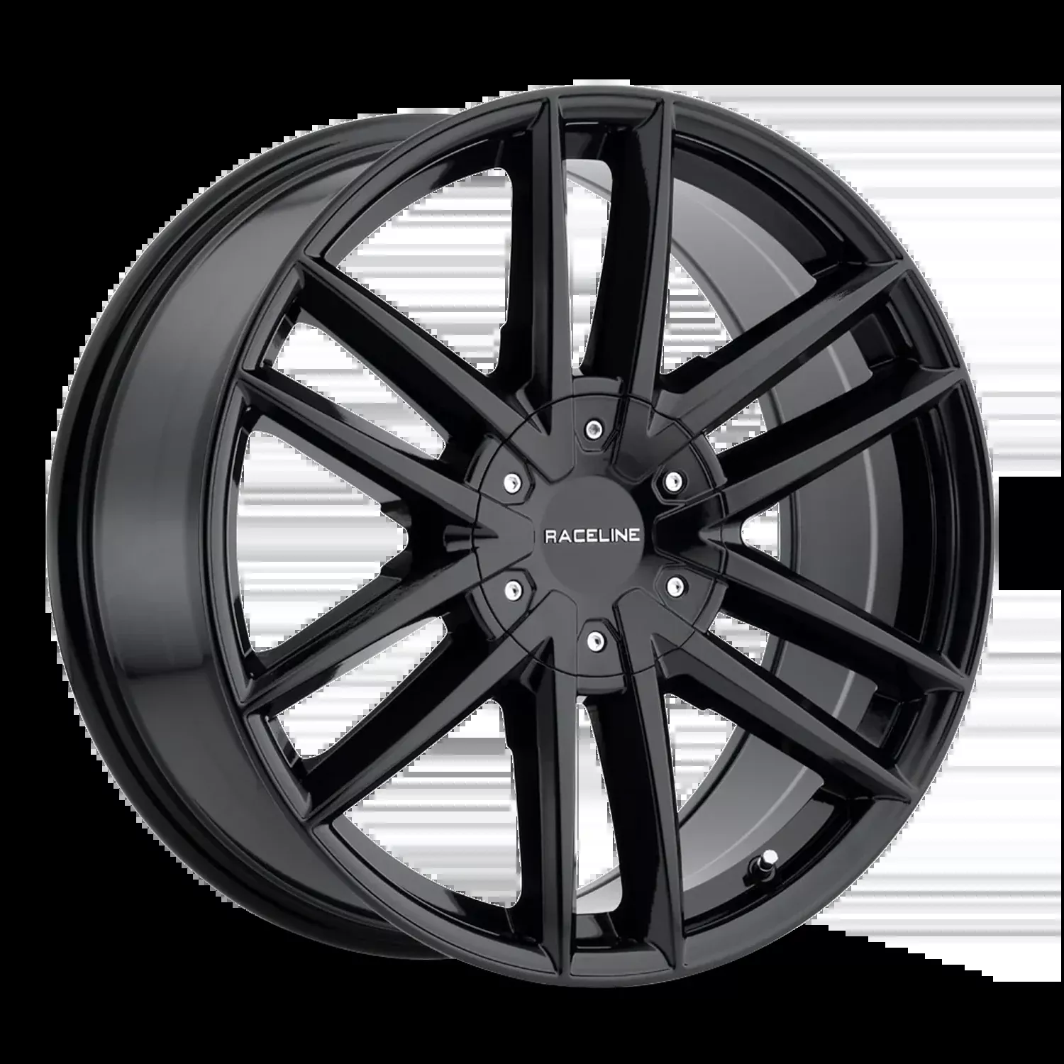 RACELINE | Aluminum Wheels | Aluminum Wheels 22×9.5 Impulse 158B Gloss Black Split Spoke 15 Offset 5 on 115/5 on 120 Bolt Pattern 74.1 Bore Raceline | 158B-229559+15