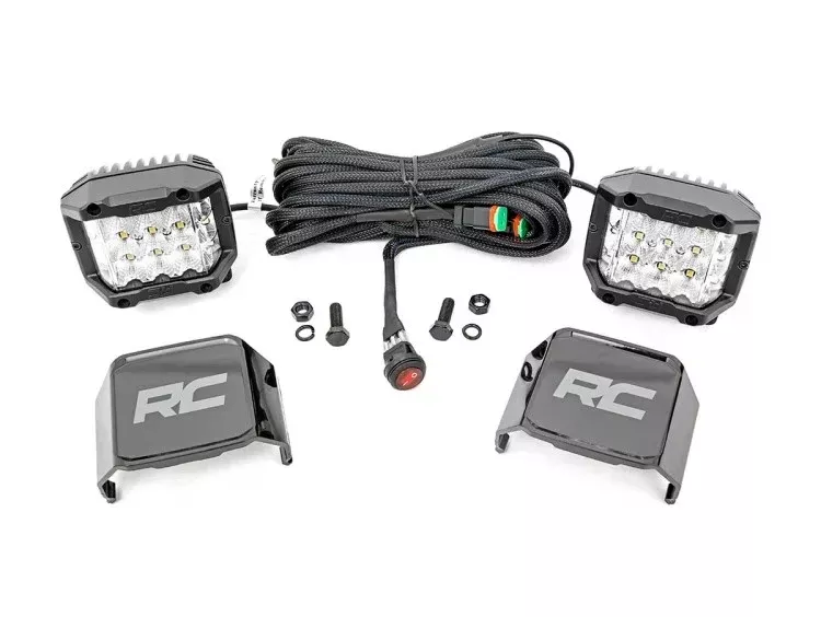 Rough Country | LED Light Pods | 3 Inch Wide Angle OSRAM LED Lights Pair Rough Country | 70904