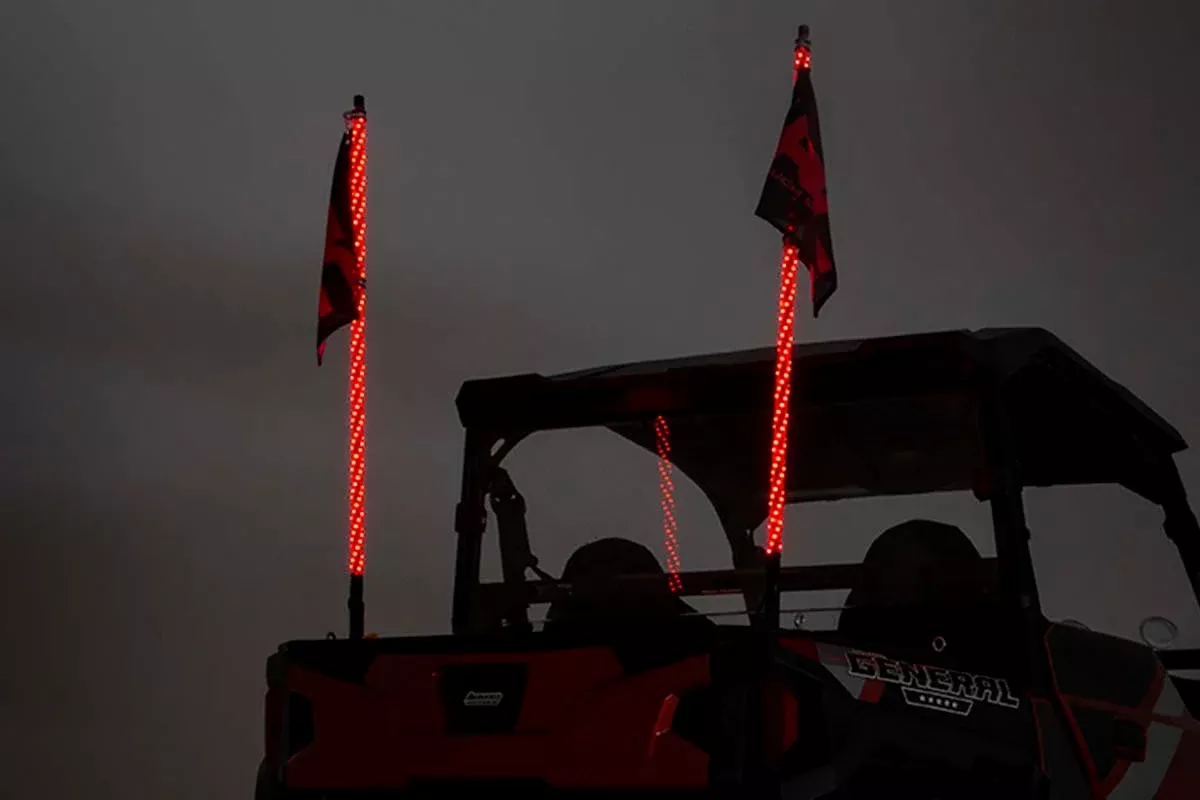 Rough Country | Light Whips | Multi-Function UTV LED Whip Lights w/ Remote Control Rough Country | 93004