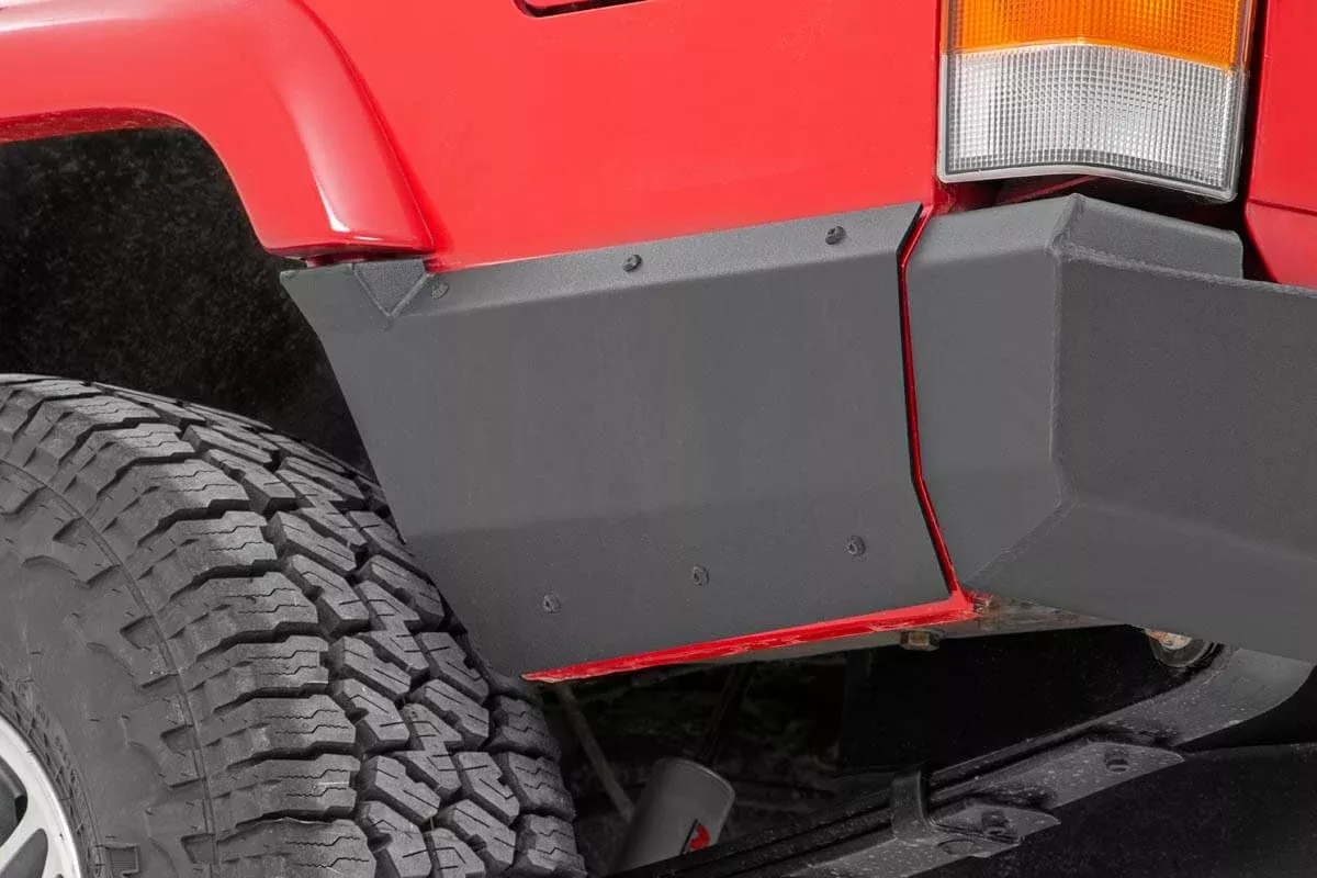 Rough Country | Quarter Panel Armor | Jeep Rear Lower Quarter Panel Armor for Factory Flare 97-01 Cherokee XJ Rough Country | 10571