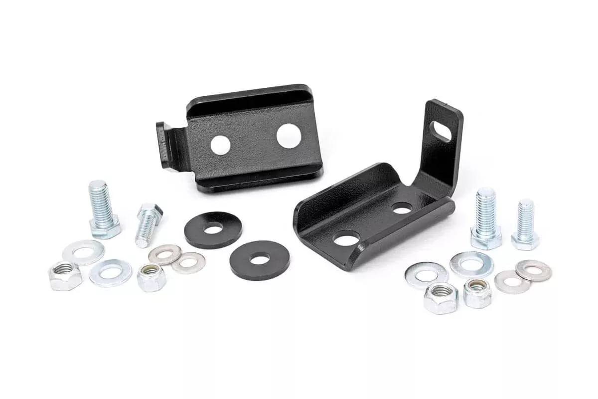 Rough Country | Shock Absorber Relocation Bracket | Jeep Front Shock Relocation Kit 07-18 Wrangler JK Rough Country | 1020