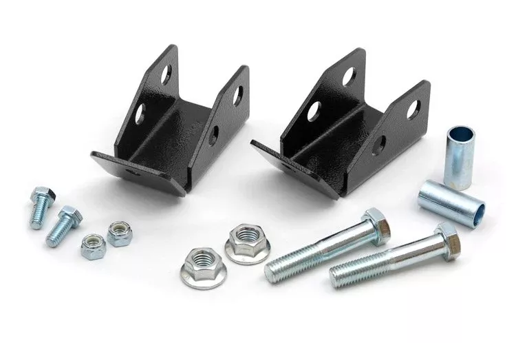 Rough Country | Shock Absorber Relocation Bracket | Jeep Rear Shock Relocation Kit 97-06 4WD Jeep Wrangler TJ Rough Country | 1185