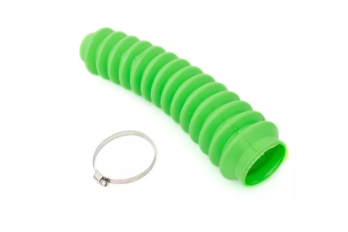 Rough Country | Shock Boot | Shock Boot Neon Green Polyurethane Includes Stainless Steel Boot Clamp Rough Country | 87174