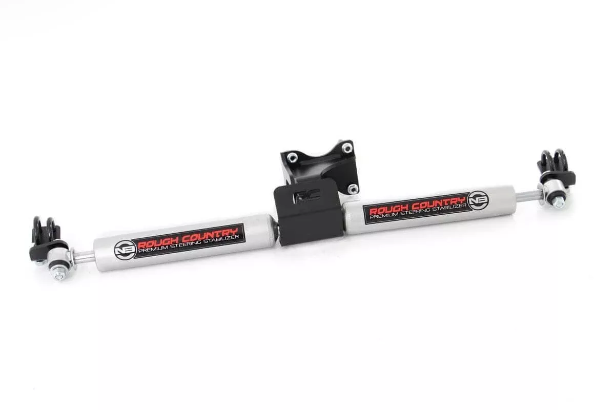 Rough Country | Steering Stabilizer | Jeep N3 Dual Steering Stabilizer 07-18 Wrangler JK Rough Country | 8734930