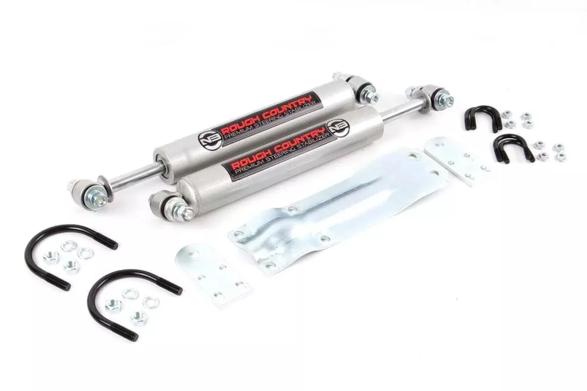Rough Country | Steering Stabilizer | N3 Dual Steering Stabilizer 74-93 Dodge Ramcharger Rough Country | 8735630