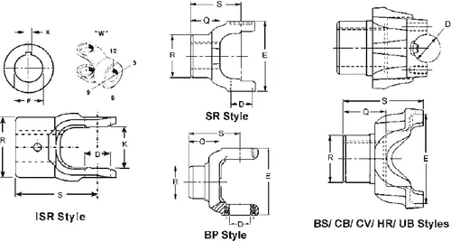 Spicer 2-4-533 1310 1.25 Round Bore 5/16 Key