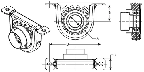 Spicer 212135-1X SPL70 Driveshaft Center Support Bearing