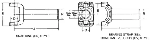 Spicer 3-3-5611X 1410 Series Trans Slip Yoke