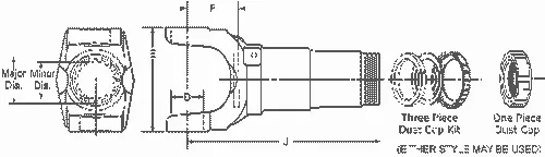 Spicer 6-3-3501KX High Angle Slip Yoke