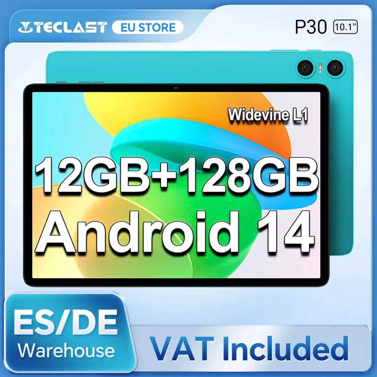 Teclast P30 Android 14 Tablet 10.1 Inch IPS 12GB RAM 128GB