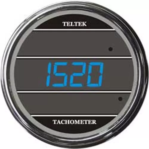 Teltek Blue Speedometer Gauge Chrome Bezel for 2005 & Older Peterbilt | 259A