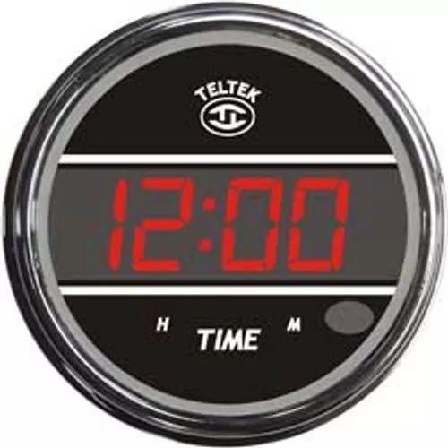 Teltek Red Clock 12/24 Hour Gauge for 2006 & Newer Peterbilt | 143.6