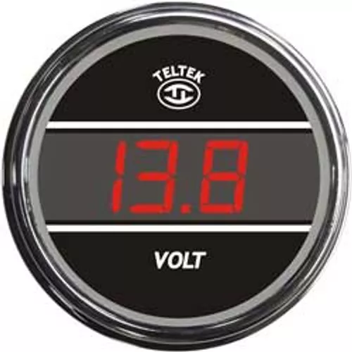 Teltek Red Voltmeter Gauge for 2006 & Newer Peterbilt | 145.6
