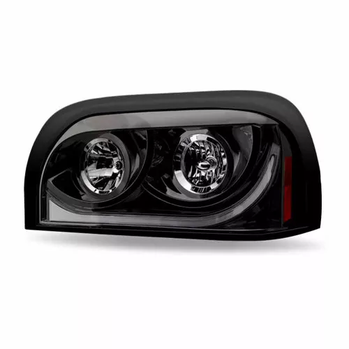 TLED-H15 Freightliner Century Halogen Headlight Assy with LED Strip Driver Side