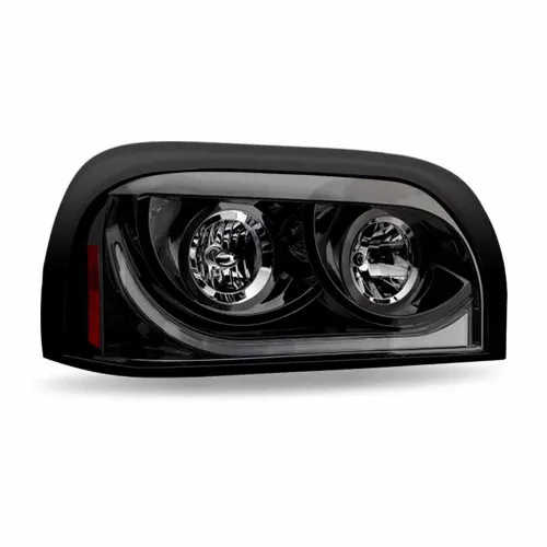 TLED-H16 Freightliner Century Halogen Headlight Assy with LED Strip Pass Side