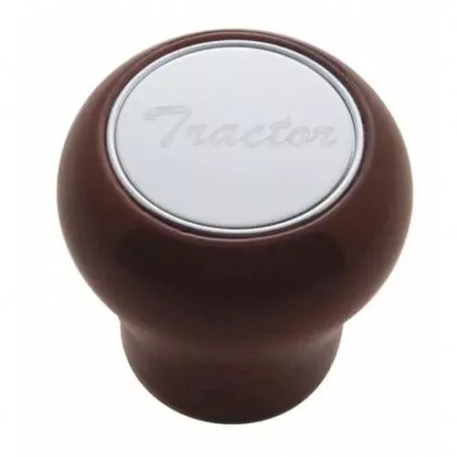 TRACTOR” WOOD AIR VALVE KNOB – STAINLESS PLAQUE 23358