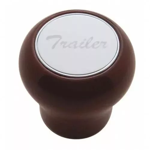 TRAILER” WOOD AIR VALVE KNOB – STAINLESS PLAQUE 23359