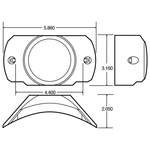 Truck-Lite 10738 10 Series Cam-On Mount Gray