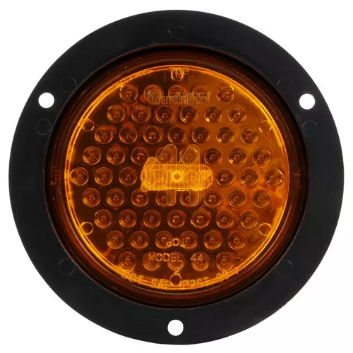Truck-Lite 44878Y LED Super 44 F/P/T Light W/Black Flange Diamond Shell