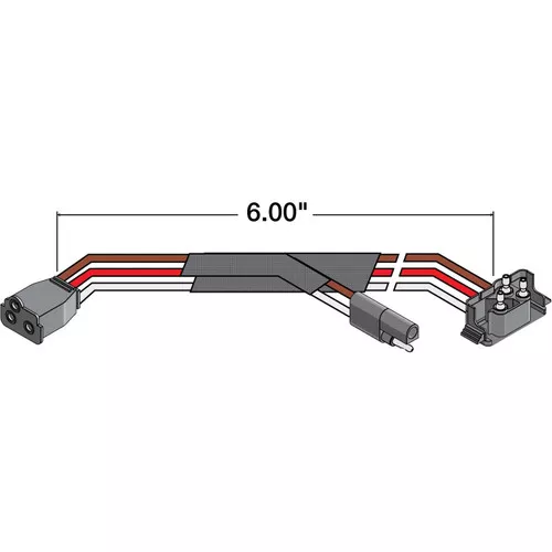 Truck-Lite 94853 Right Angle Stop/Tail/Turn Plug W/Adapters