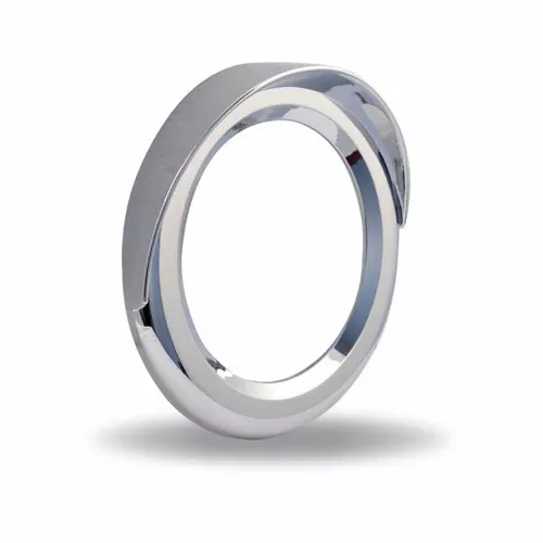 TRUX TBEZ-4CH5 4" CHROME PLASTIC "LOCK ON" BEZEL WITH VISOR