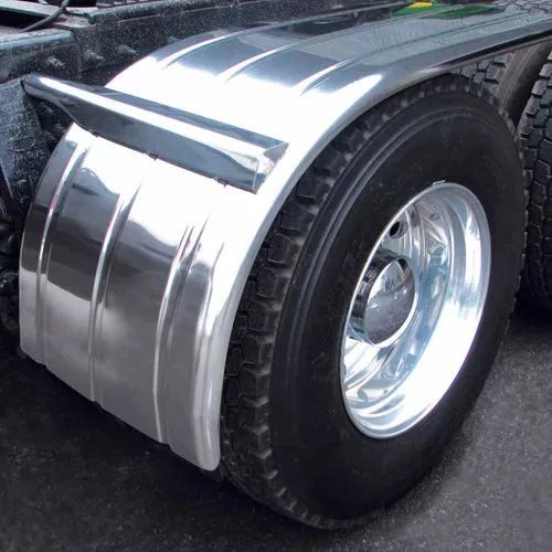 TRUX TFEN-H31 72" STAINLESS STEEL 3 RIBBED HALF FENDERS WITH ROLLED EDGE (16 GAUGE)