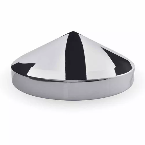 TRUX THUB-858P 8" DIAMETER CHROME METAL REAR POINTED HUBCAP