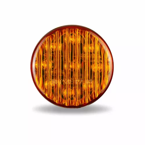 TRUX TLED-2A 2" Round Amber Ribbed LED Marker Light