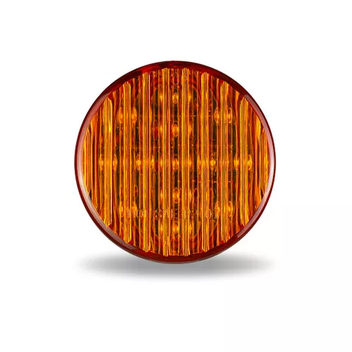 TRUX TLED-2HA 2.5" Round Amber Ribbed LED Marker Light