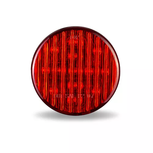 TRUX TLED-2HR 2.5" Round Red Ribbed LED Marker Light