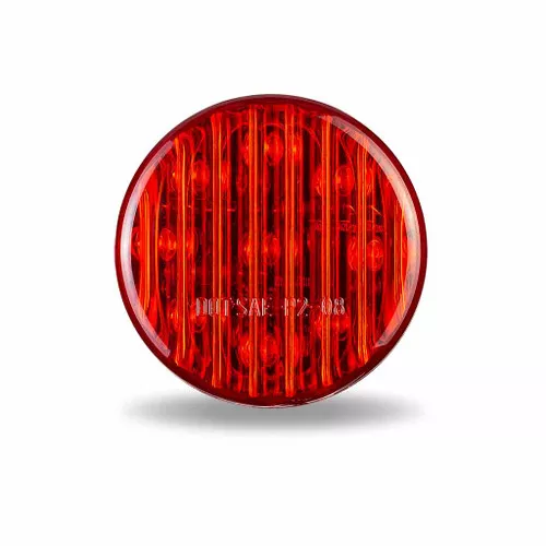 TRUX TLED-2R 2" Round Red Ribbed LED Marker Light