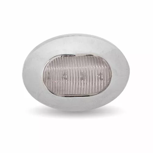 TRUX TLED-B4CA 3/4" CLEAR AMBER MARKER OVAL LED LIGHT - 2 DIODES