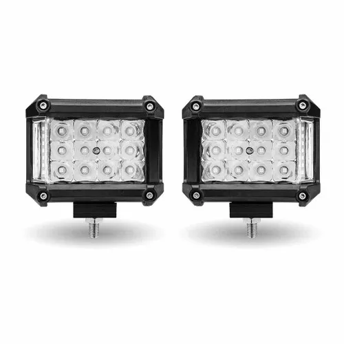 TRUX TLED-U106 Universal Cube LED Work Lamp Pair with Amber Side Strobe